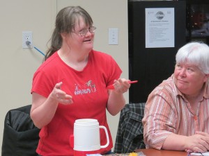 Photo: A speech during Toastmasters.