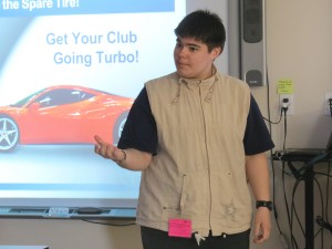 Photo: A speech during Toastmasters.