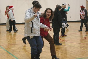 Employees and clients take part in a workshop run by Inside Out Theatre.