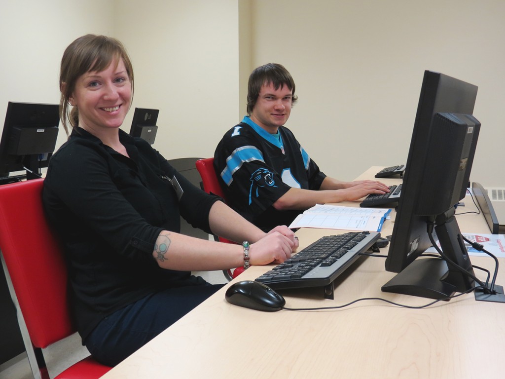 Photo: Brandi and Kieran in the new PACE office.