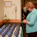 A representative of Gibson Energy looks at the nomination plaques.