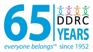 The DDRC's commemorative logo for 65 years.
