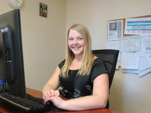 Team Leader Jenna Wray takes a break in her office.