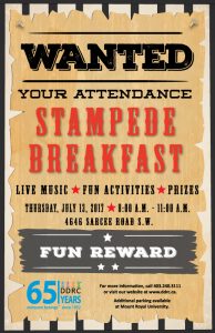 Poster for the 2017 Stampede Breakfast